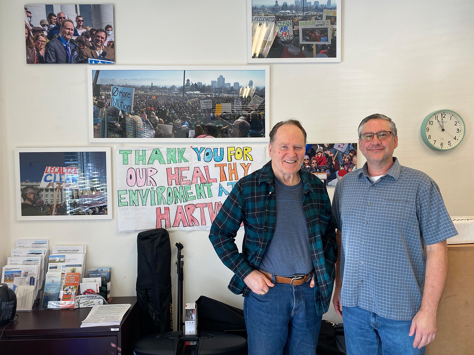 Brian Moench (left) and Jonny Vasic (right) are board president and executive director, respectively, of Utah Physicians for a Healthy Environment, stand together. Brian Moench (left) and Jonny Vasic (right) are board president and executive director, respectively, of Utah Physicians for a Healthy Environment, stand together.
